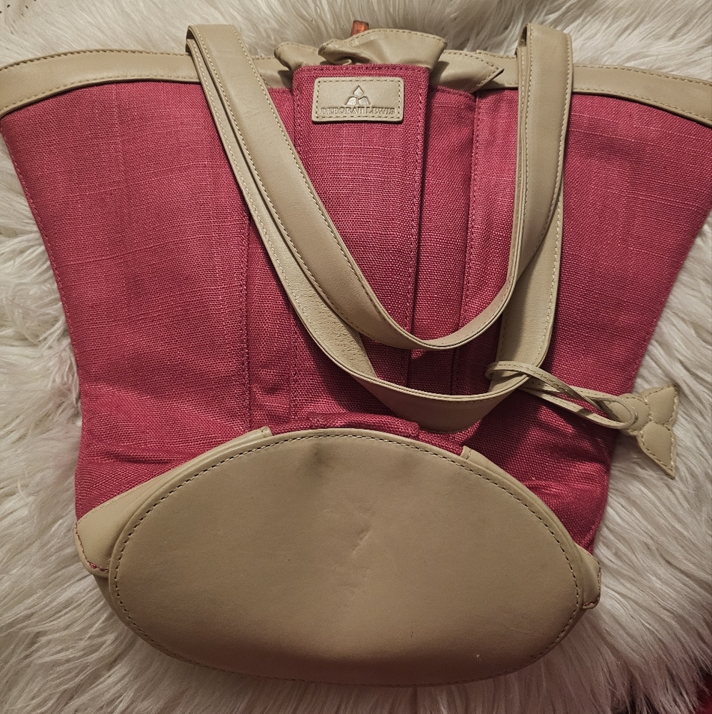 Deborah Lewis Barbie Hot Pink Kid Core Bucket Basket Tote Bag